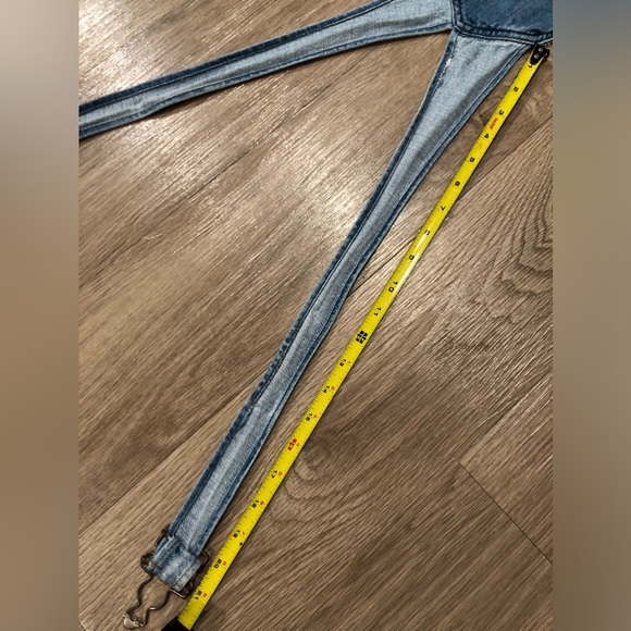 Aeropostale Distressed Overalls Light Wash Ankle Length Size XS - Picture 15 of 16